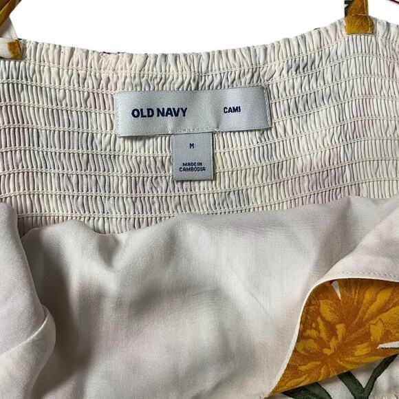 Old Navy Floral Printed Fit & Flare Cami Midi Dress White Floral Size Medium - Picture 12 of 13